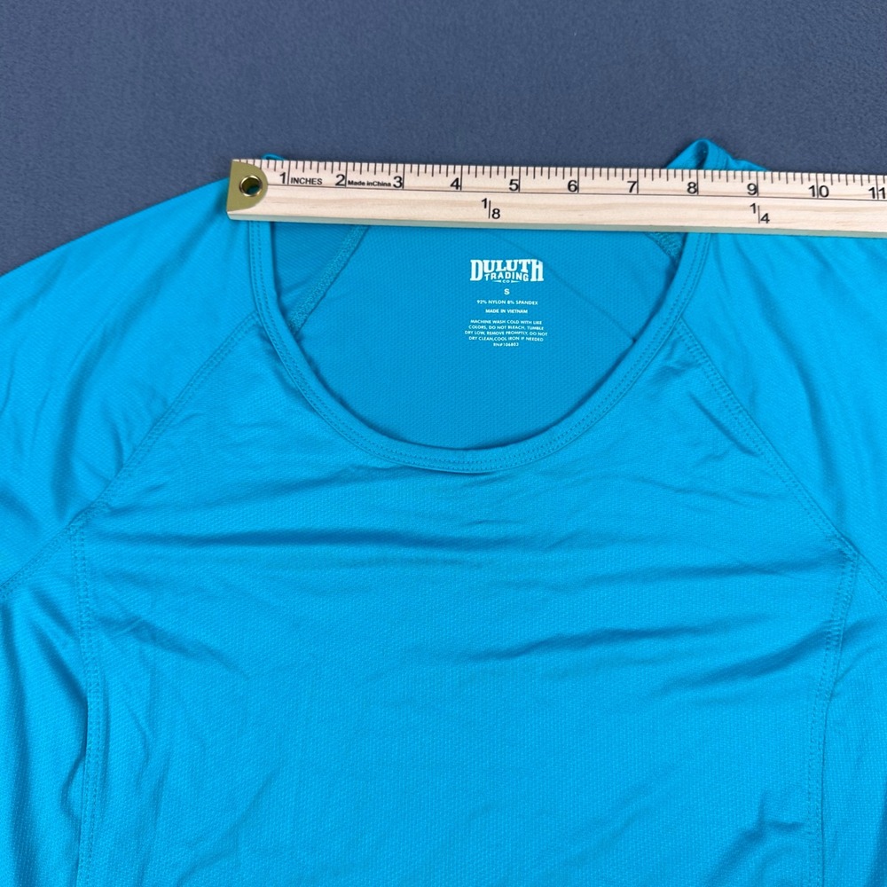 Duluth Trading Co Womens Turquoise Blue Performance Short Sleeve T-Shirt Small - Picture 6 of 8